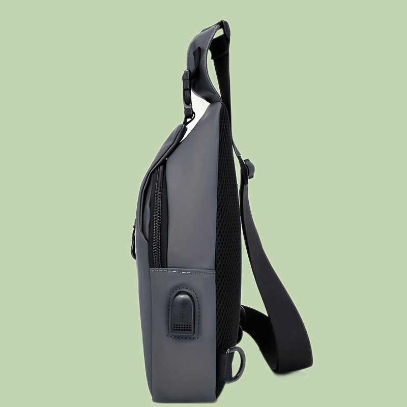 Men's One Shoulder Waterproof Chest Bag Casual Crossbody Sling Bag