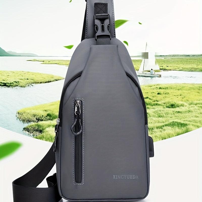 Men's One Shoulder Waterproof Chest Bag Casual Crossbody Sling Bag
