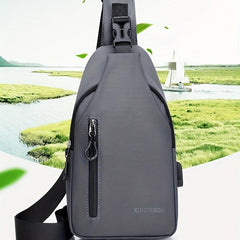 Men's One Shoulder Waterproof Chest Bag Casual Crossbody Sling Bag