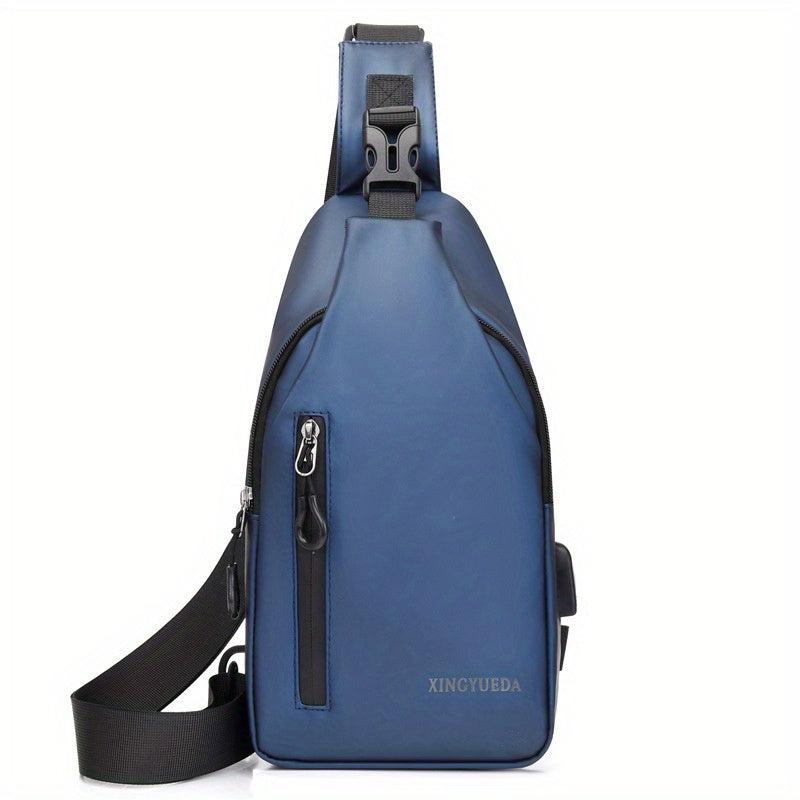 Men's One Shoulder Waterproof Chest Bag Casual Crossbody Sling Bag