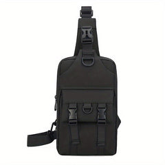 Men's Nylon Crossbody Chest Bag Multifunctional Backpack Large Capacity