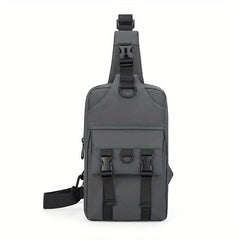 Men's Nylon Crossbody Chest Bag Multifunctional Backpack Large Capacity