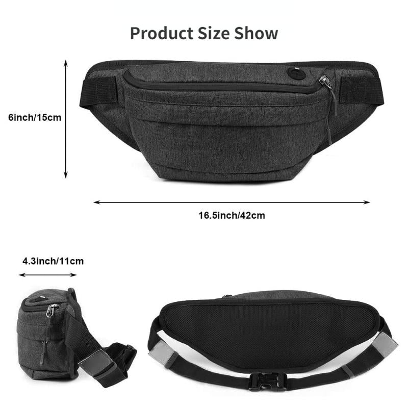 Men's Casual Chest Bag Outdoor Hiking Travel Running Sports Waist Bag