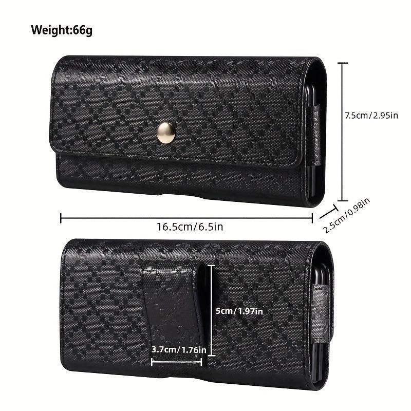 Men's Leather Waist Bag Mobile Phone Fanny Pack Belt Clip Bag