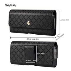 Men's Leather Waist Bag Mobile Phone Fanny Pack Belt Clip Bag