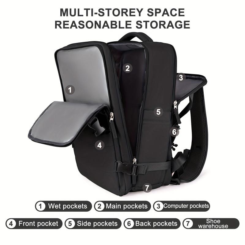 Outdoor Travel Backpack with Shoe Compartment Lightweight Rucksack