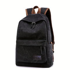 Vintage Canvas Laptop Backpack Lightweight Student Book Bag