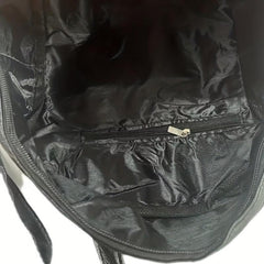 Minimalist PU Leather Backpack Small Solid Daypack Women's Travel Bookbag