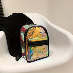 Transparent Laser Backpack Holographic Daypack Mini PVC Bag