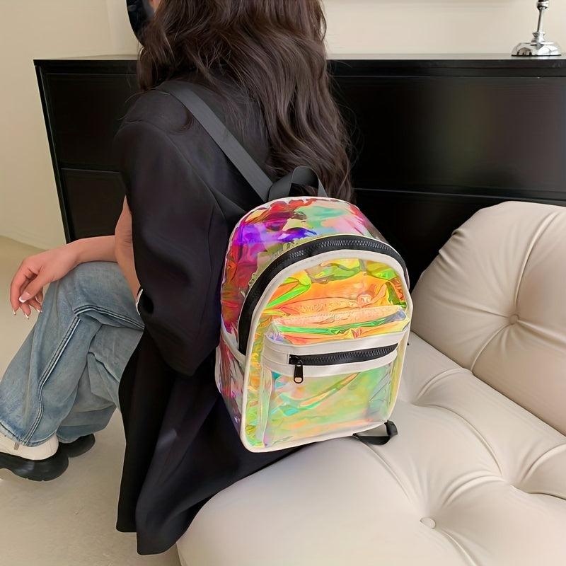Transparent Laser Backpack Holographic Daypack Mini PVC Bag