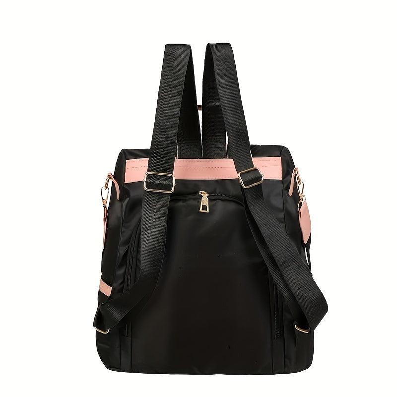 Large Capacity Colorblock Backpack Women's Daypack