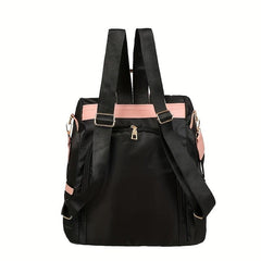 Large Capacity Colorblock Backpack Women's Daypack