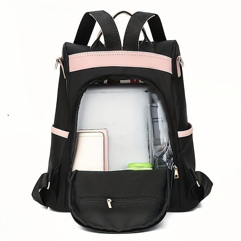 Large Capacity Colorblock Backpack Women's Daypack