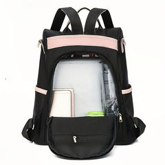 Large Capacity Colorblock Backpack Women's Daypack