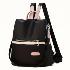 Large Capacity Colorblock Backpack Women's Daypack