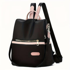 Large Capacity Colorblock Backpack Women's Daypack