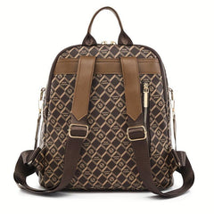 Large Capacity Plaid Backpack Nylon Durable Lightweight School Backpack