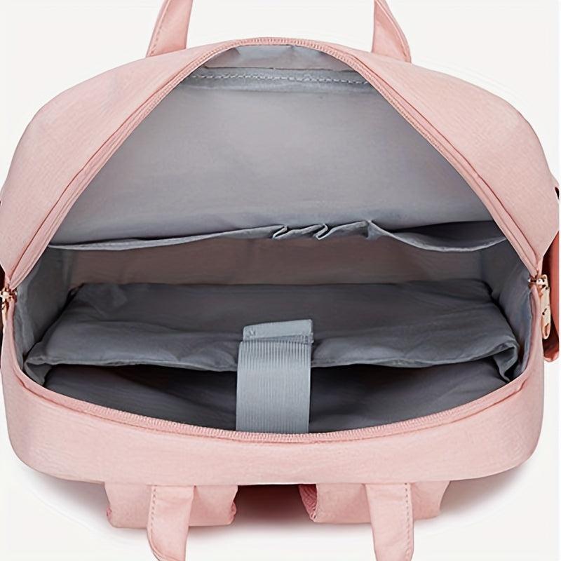 Minimalist Zipper Backpack Solid Rucksack Laptop All Match