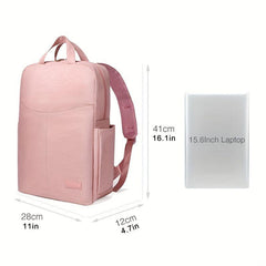 Minimalist Zipper Backpack Solid Rucksack Laptop All Match