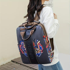 Vintage Floral Pattern Backpack Laptop Bag