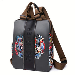 Vintage Floral Pattern Backpack Laptop Bag