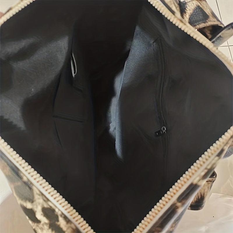 Leopard Pattern Backpack Purse Women's Anti theft Shoulder Bag