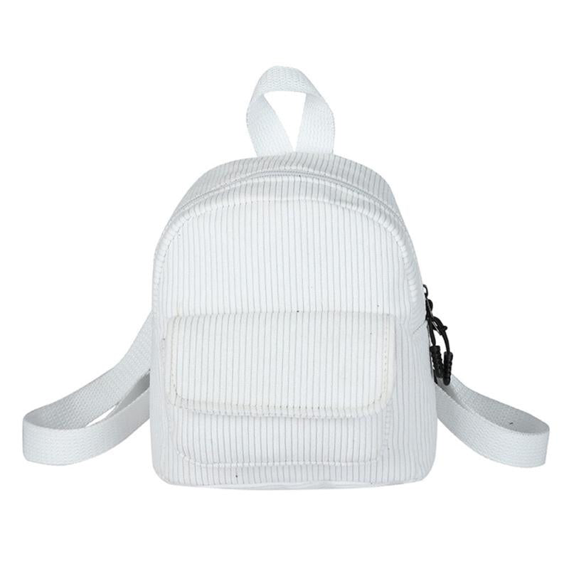 Corduroy Mini Backpack for Women Girls
