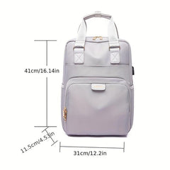 Large Capacity USB Laptop Backpack Preppy School Daypack