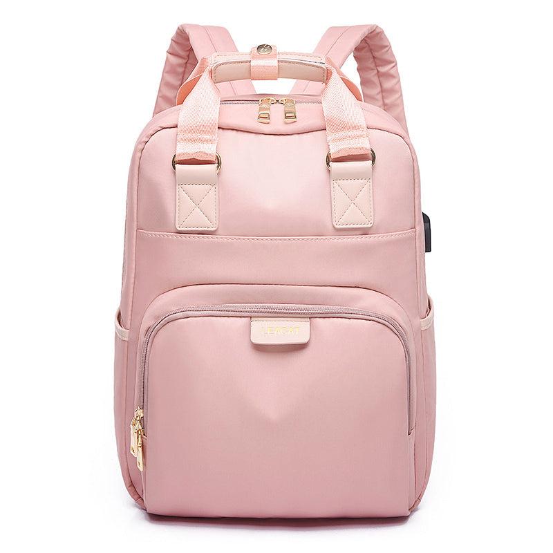 Large Capacity USB Laptop Backpack Preppy School Daypack