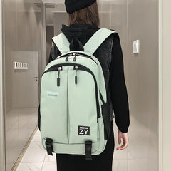 Colorblock Students Backpack Large Capacity School Bag Casual Nylon Travel Bookb