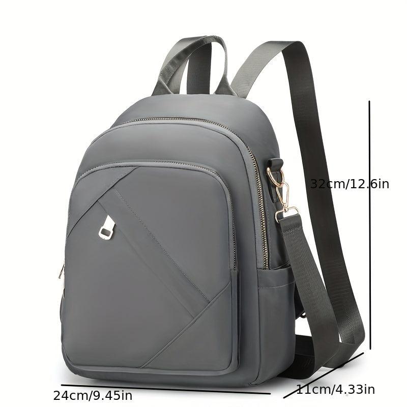 Minimalist Casual Zipper Backpack All Match Storage Rucksack