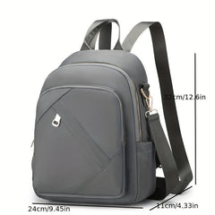 Minimalist Casual Zipper Backpack All Match Storage Rucksack
