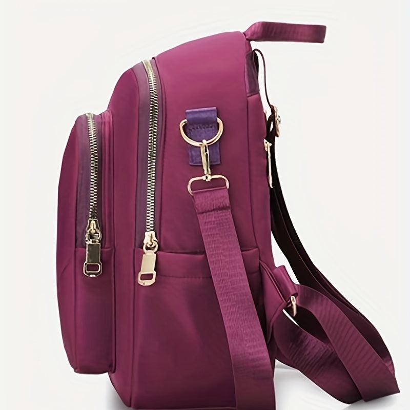 Minimalist Casual Zipper Backpack All Match Storage Rucksack