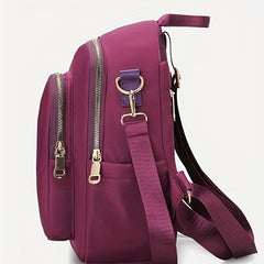 Minimalist Casual Zipper Backpack All Match Storage Rucksack