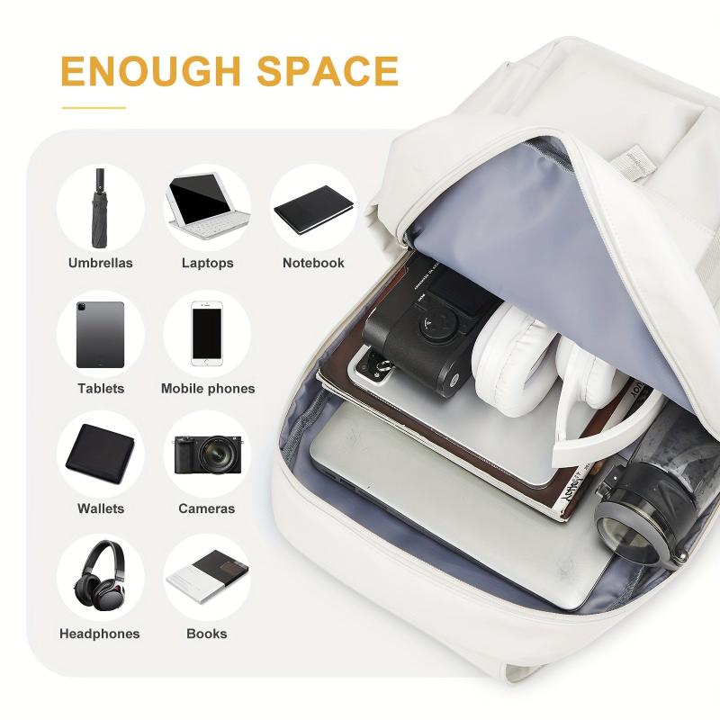 Nylon Flap Laptop Backpack Lightweight Travel Rucksack