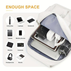 Nylon Flap Laptop Backpack Lightweight Travel Rucksack