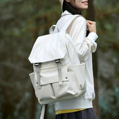 Nylon Flap Laptop Backpack Lightweight Travel Rucksack