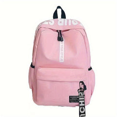 Letter Graphic Zipper Backpack School Bag Casual Travel Daypack