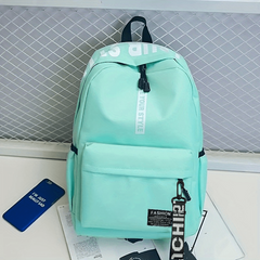 Letter Graphic Zipper Backpack School Bag Casual Travel Daypack