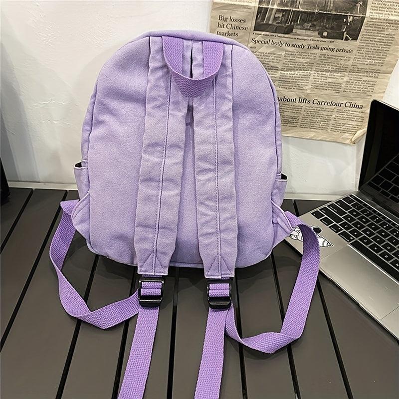 Vintage Canvas Backpack Purse Retro Preppy Back To School Daypack Grunge Hippie