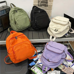 Vintage Canvas Backpack Purse Retro Preppy Back To School Daypack Grunge Hippie