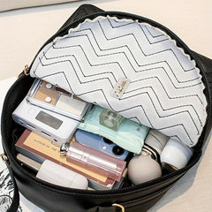 Chevron Quilted Backpack Crossbody Bag For Women