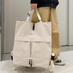 Large Capacity Preppy Backpack Lightweight School Travel Bag