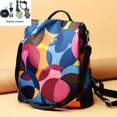 Large Capacity Preppy Backpack Nylon Waterproof Lightweight School Travel Bag
