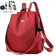 Large Capacity Preppy Backpack Nylon Waterproof Lightweight School Travel Bag