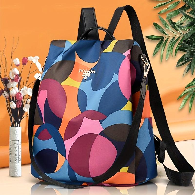 Large Capacity Preppy Backpack Nylon Waterproof Lightweight School Travel Bag