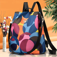 Large Capacity Preppy Backpack Nylon Waterproof Lightweight School Travel Bag