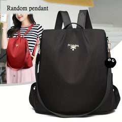 Large Capacity Preppy Backpack Nylon Waterproof Lightweight School Travel Bag