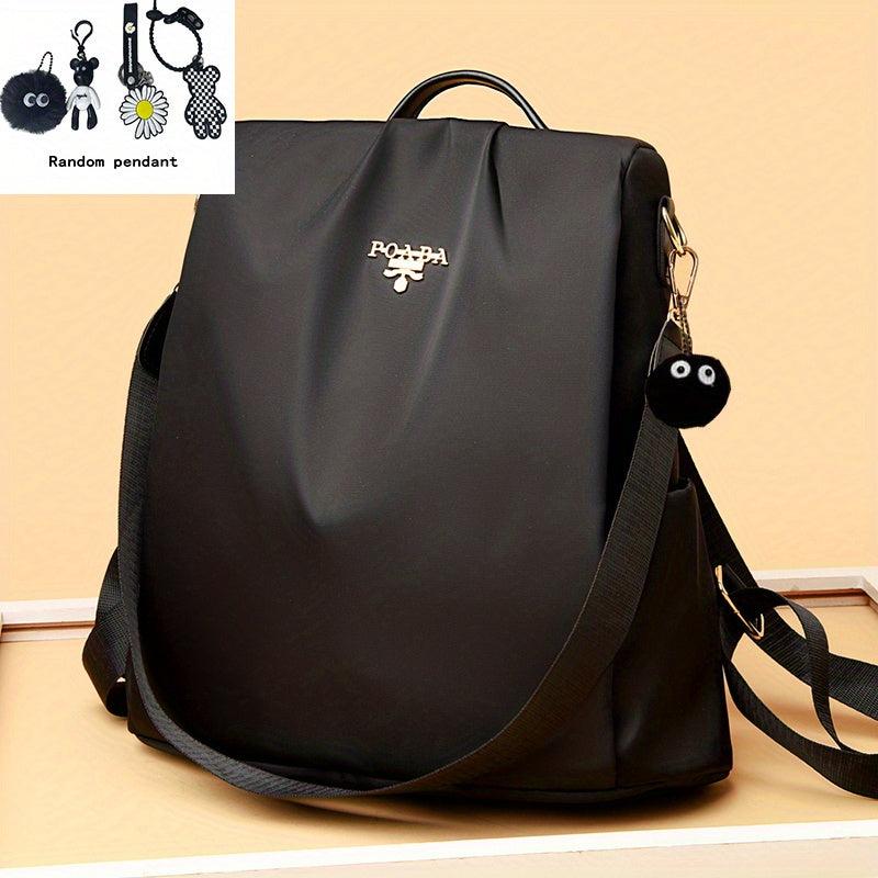 Large Capacity Preppy Backpack Nylon Waterproof Lightweight School Travel Bag