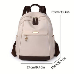 Large Capacity Preppy Backpack Nylon Lightweight School Campus Daypack Travel